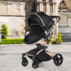 High Landscape Baby Stroller 360-degree Rotation 3-in-1 Basket Foldable - Image 2