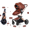 High Landscape Baby Stroller 360-degree Rotation 3-in-1 Basket Foldable - Image 3