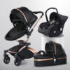 High Landscape Baby Stroller 360-degree Rotation 3-in-1 Basket Foldable - Image 6