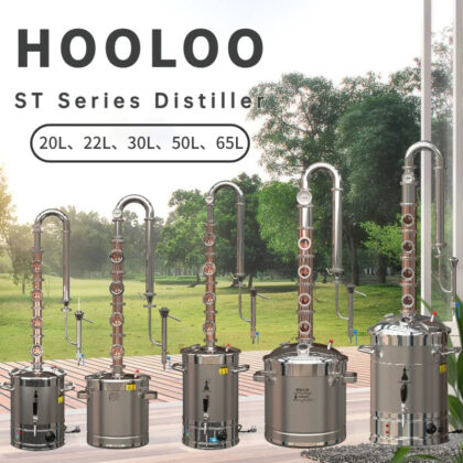 HOOLOO ST Series Copper Column Still 20L/22L/30L/50L/65L Distiller Whiskey Brandy Rum Gin Vodka Moonshine Apparatus